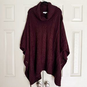 New York & Company Sweater Poncho - Purple S/M